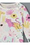 Crew Neck Printed Baby Girl Pajama Set - 6