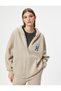 Zippered Hooded Sweatshirt College Themed Back Printed Kangaroo Pocket Comfortable Fit - 3