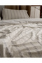 Linda striped double 100% cotton washed seersucker duvet cover set - white/indigo - 5