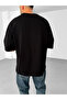 Black Straight Two Thread Basic T-Shirt By-060 - 3