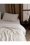 Linda striped double 100% cotton washed seersucker duvet cover set - white/indigo - 3