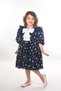 Girls' Puffy Evening Dress with Bow and Polka Dot_M2438