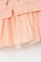Seasonal Long Sleeve 100% Cotton Lined Baby Girl Tulle Dress Salmon - 7