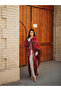 Suit Red Kaftan Abaya 145 cm Ferace Abaya Bisht Thin Fabric Suitable for Size 38-46 Plus Size - 4