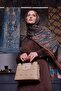 A.Coffee Circular Indian Silk Shawl - 2