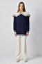 Wide Collar Knitting Sweater - 2