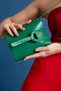 Baku Women's Green Shoulder Bag with Adjustable Shoulder Strap and Magnet Closure Phone Holder - 3