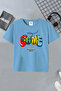Game and Dinosaur Printed 3 Pack Unisex Orange-White-Baby Blue Kids T-Shirt - 2