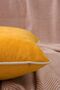 Cream Piping Yellow Throw Pillow Cover with Color Options Decorative Plain Simple Punch Panoroma Panbiy - 4