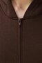 Women's Brown Seasonal Fabric Zipper Jacket - 3