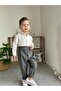 Striped Cotton Linen Bayramlik Top and Bottom Set 2 - 8