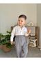 Striped Cotton Linen Bayramlik Top and Bottom Set 8 - 5