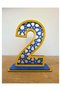 2 Year Old Birthday Table Decoration (F.Garden Themed Yellow-Dark Blue)