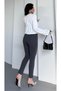 Women's Diane High Waist Recovery Lycra Narrow Leg Grass Fabric Pants - 7