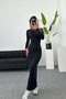 Women's Black Hailey Long Sleeve Maxi Dress