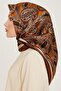 بنقشة إثنية Twill Pure حرير وشاح 9208D 08 - 3