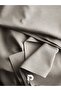 Light grey linen textured background curtain with extrafor pleats - 4