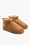 Women's Tan Thick Sole Suede Boots Platform Heels Fur Inside Model Cinnamon Boots & Bootie - 5