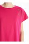 Lcwaikiki Classic Crew Neck Embroidered Women's T-Shirt (S5) - 3