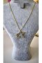 Star figure stone detailed two color necklace