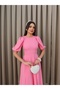 Balloon Sleeve Ruffled Dress - 6