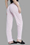 Cotton Thin Breathable Fabric Ribbon Waist Detailed Printed Pocketless Women's Pajama Bottoms