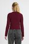 Burgundy Teddy Bear Embroidered Crew Neck Blouse 2200 - 5