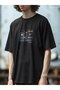 Unisex Large Size Life Is Good Printed Oversize 100% Cotton T-Shirt - 2