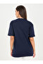 Oversized Floral Placement Print T-Shirt with Roll Up Sleeves - 5