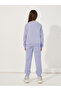 Embossed Slogan Print Round Neck Sweatshirt & Joggers Set - 4