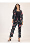 Pack of 3 - All Over Floral Print Front Open Blazer, Trousers & Solid Cami Co-Ord - 5