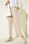 Women's Rope Detailed Elastic Waist Skinny Leg Black Trousers - 2