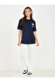 Oversized Floral Placement Print T-Shirt with Roll Up Sleeves - 3
