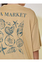 Shell Graphic Print Oversized T-Shirt with Dropped Shoulder - 4