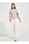 Regular Fit Pintuck Detail T-Shirt with Short Sleeves - 2