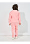 Embroidery Flower Applique Thermal Lined Sweatshirt & Joggers Set - 4
