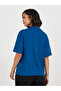 Oversized High Neck Embroidery Detail T-Shirt - 5