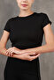 Corded Elastic Waist Crew Neck Crop Missbz2368 - 4