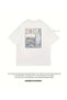 Unisex Large Size Life Is Good Printed Oversize 100% Cotton T-Shirt - 5