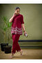 Embroidered Hem Shirt with Roll Up Sleeves & Pants Co-Ord - 3