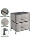2-Layer Drawer Storage Cabinet Iron Frame Fabric Multi-Layer Storage Cabinet - 4