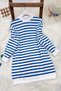 Striped Sweatshirt Tunic - Blue