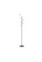 Barak Coat Hanger Wooden/ Metal Clothing Rack With Modern Hooks L 28 x W 28 x H 185 cm Satin Nickel