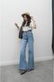 Blue Leg Detailed Wide Leg Jeans - 5