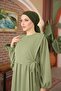 Women's Hijab Apron Detailed Dress - 4
