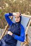 Sports Raglan Sleeve Long Hijab Swimsuit
