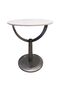 Dustin End Table  L45xW45xH56cm - White/Gunmetal Black - 2