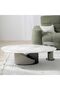 Escro Coffee Table + End Table Set  L140xW83.7xH38.5cm - Marble