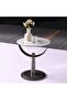 Dustin End Table  L45xW45xH56cm - White/Gunmetal Black
