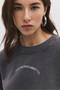 Printed Stone Embroidered Sweatshirt - 5
